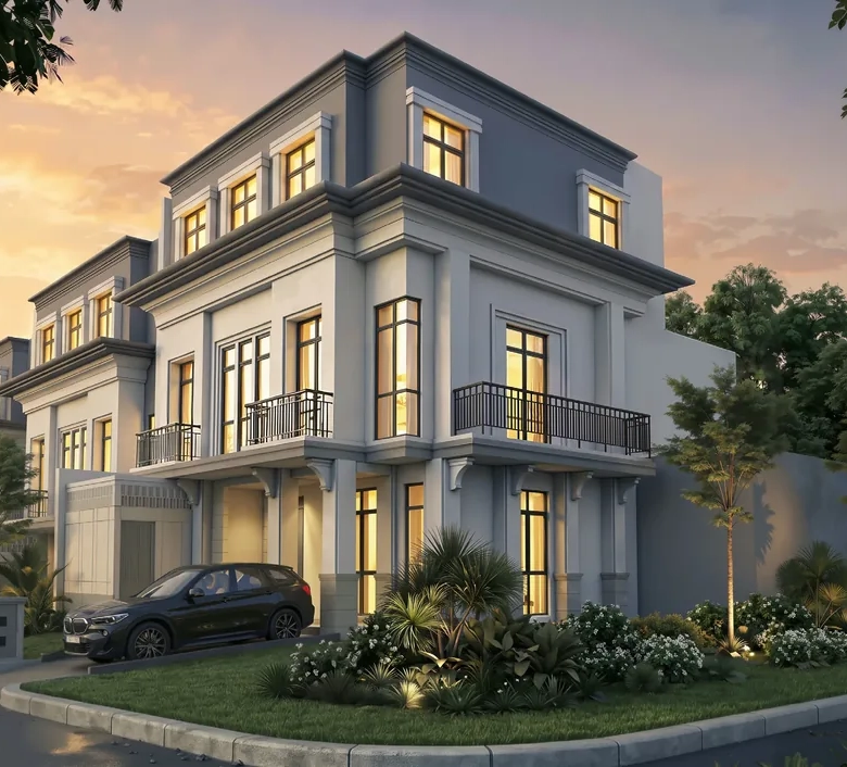 The Sherwood Residence — Neo-Klasik 3 Lantai Split-Level di Summarecon Bogor