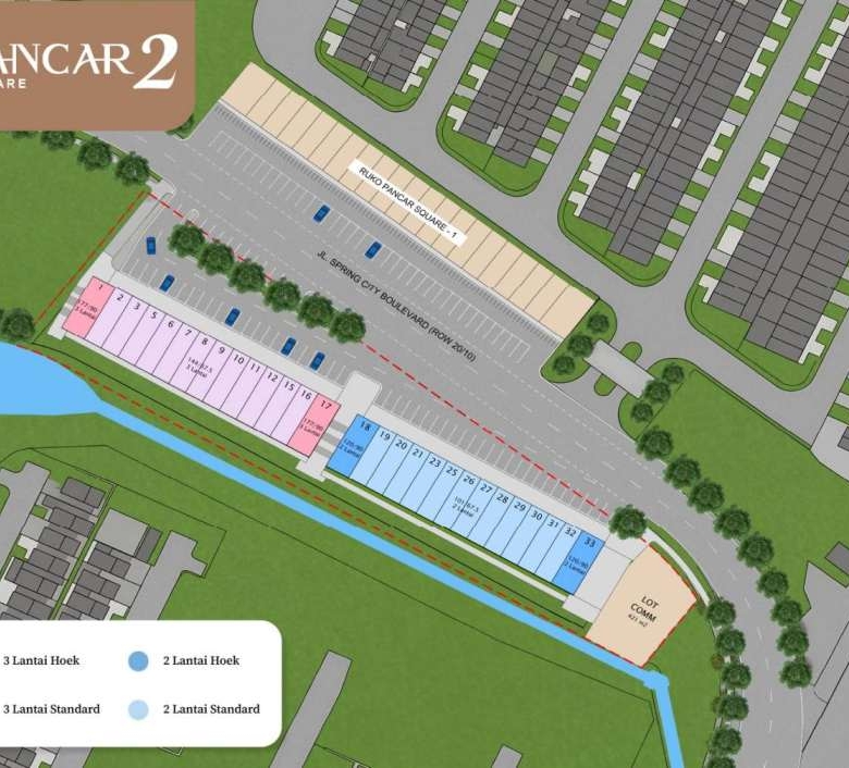 Pancar Square 2 Sentul City – Ruko View Langsung Gunung Pancar