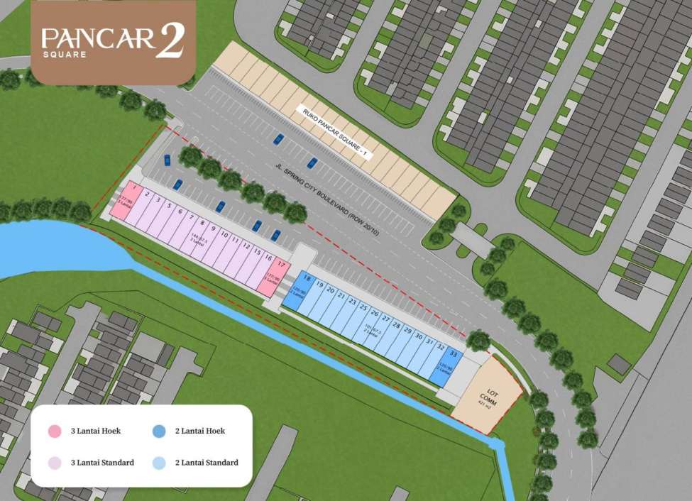 Pancar Square 2 Sentul City – Ruko View Langsung Gunung Pancar